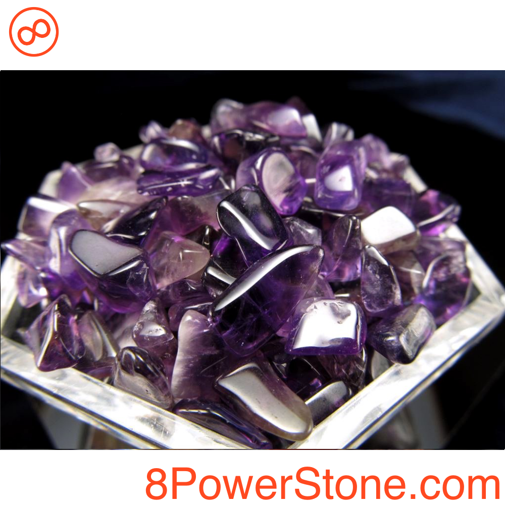 天然石さざれ石濃色アメジスト（紫水晶）（約5-16mm）50g/WS - インフィニティ・パワーショップ